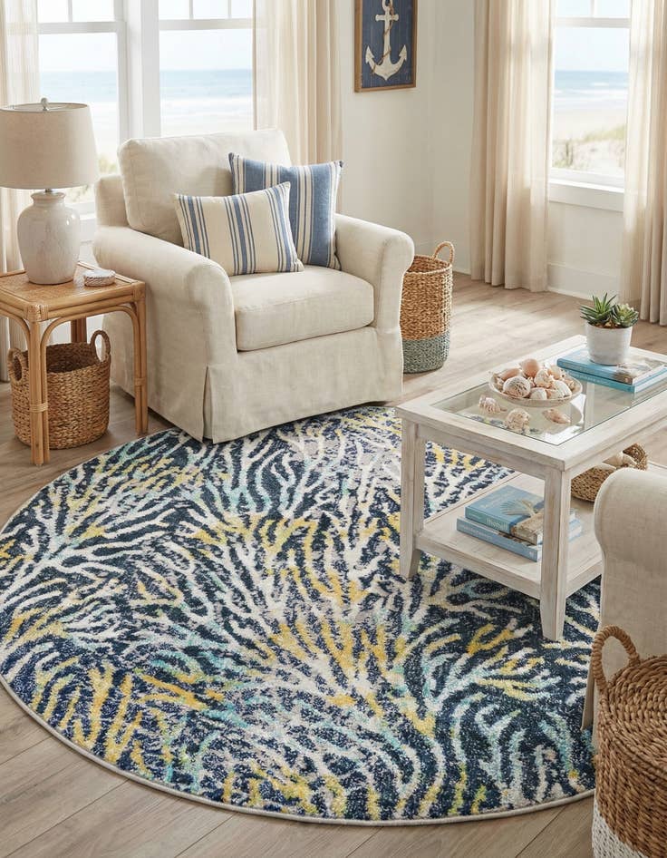 Detail image of 4' x 4' Ariel Round Rug