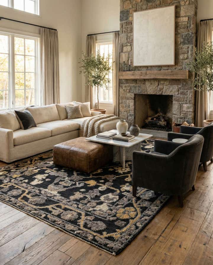 8' 7 x 12' 2 Hand Knotted Oushak Wool Rug