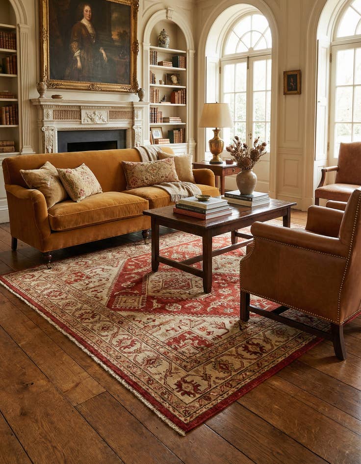 Detail image of 6' x 8' 10  Hand Knotted Mamluk Ziegler Oriental Rug