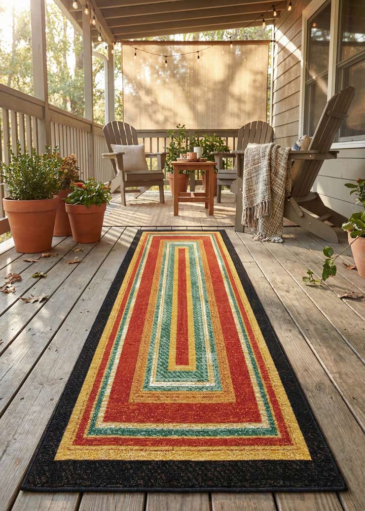2' x 6' Easy-Clean Modern Indoor / Outdoor Runner Rug