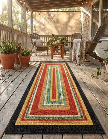2' x 6' Easy-Clean Modern Indoor / Outdoor Runner Rug