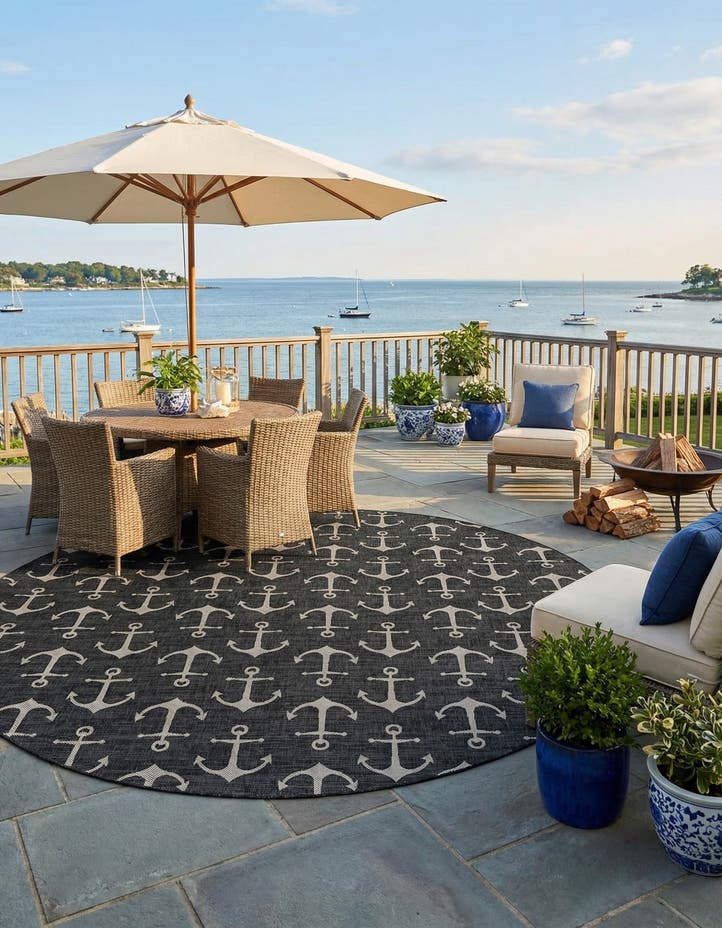 13' x 13' Easy-Clean Coastal Indoor / Outdoo...
