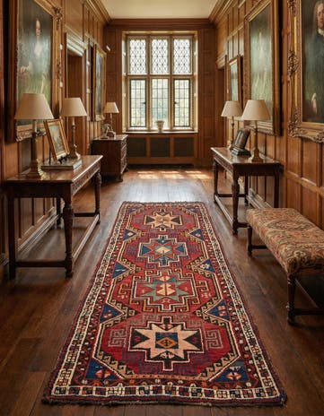 4' 4 x 10' 2 Shiraz Wool Runner Rug