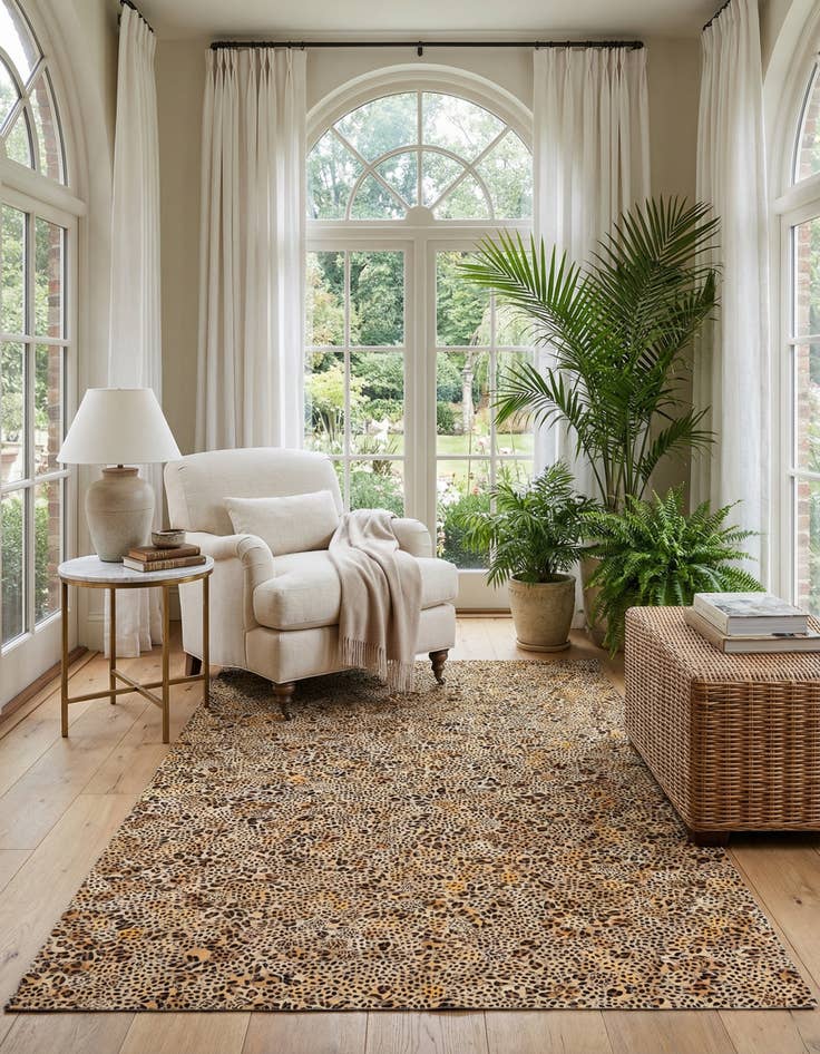 Detail image of 5' x 7' 10 Cowhide Stocks Rug