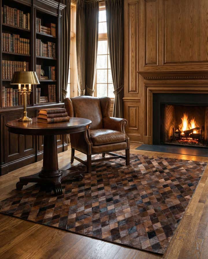 6' 7 x 9' 10 Cowhide Stocks Rug