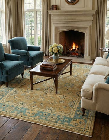 5' x 6' 5 Hand Knotted Peshawar Ziegler Rug