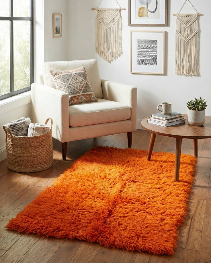 Detail image of 2' 2 x 4' 2 Hand Knotted Moroccan Wool Runner Rug