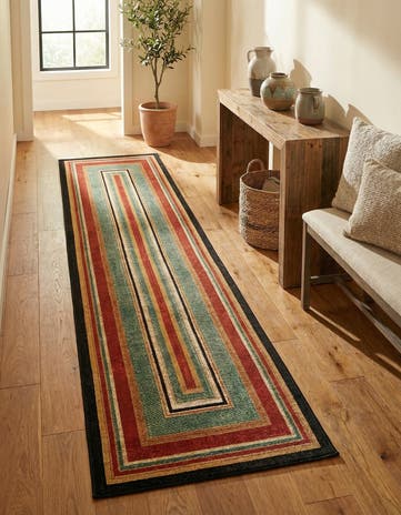 Easy-Clean Modern Indoor / Outdoor Runner Rug