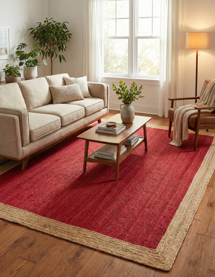 Detail image of  8' x 10'  Hand Braided Jute Rug