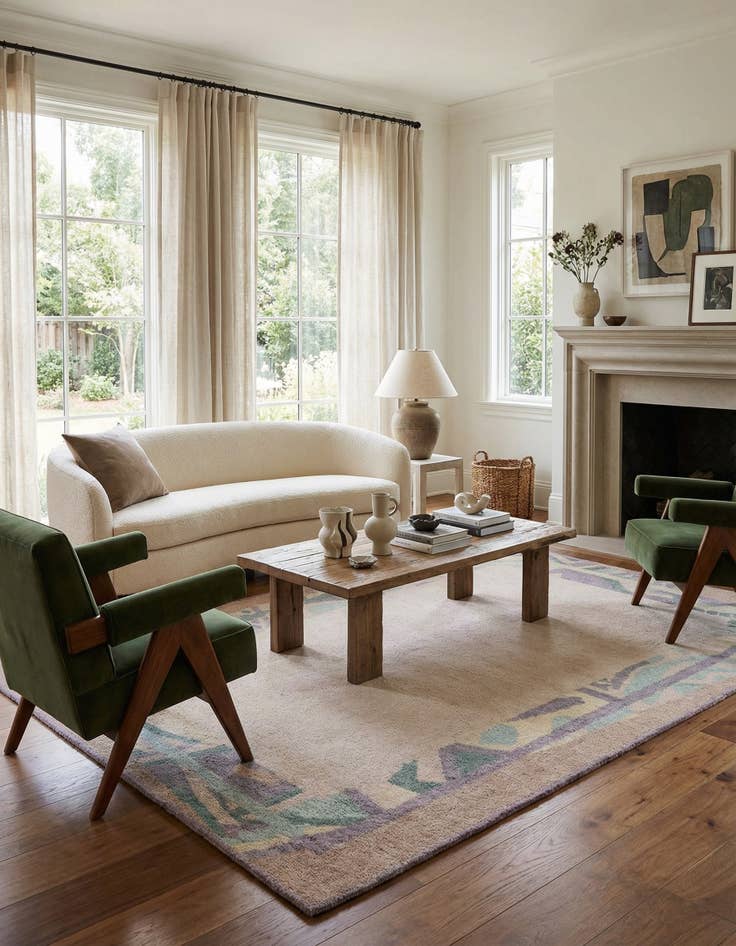 Detail image of 5' 6 x 7' 8  Hand Knotted Nepal Wool Rug