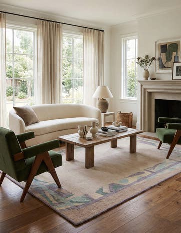 5' 6 x 7' 8 Hand Knotted Nepal Wool Rug