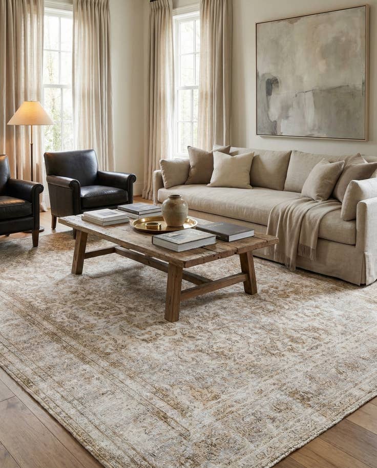 Detail image of 9' 7 x 12' 6 Hand Knotted Ultra Vintage Persian Wool Rug