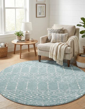 5' 3 x 5' 3 Paxon Trellis Round Rug