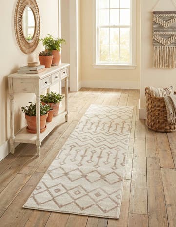 Pearl Bohemian Trellis Runner Rug