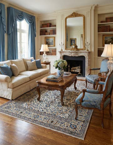 6' 7 x 10' 4 Kashan Wool Rug