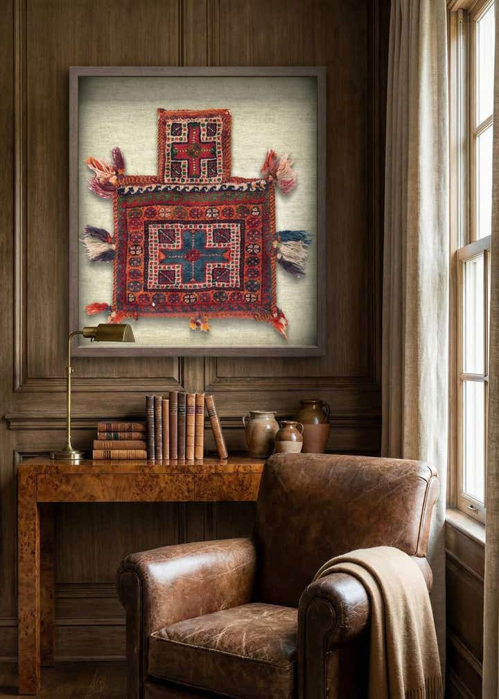 1' 9 x 2' 1 Textile Wall Art Square Rug