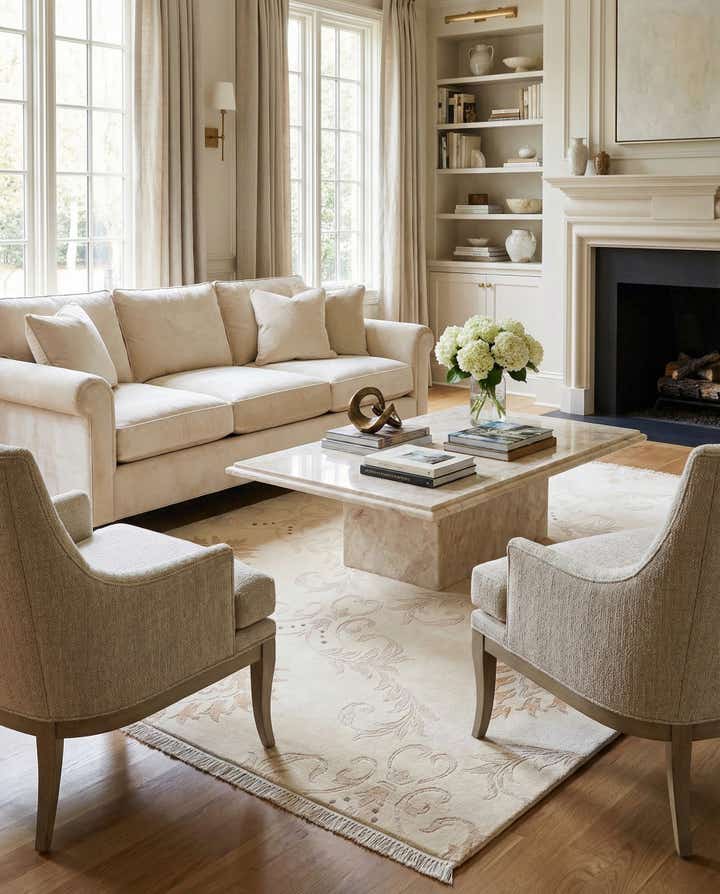 5' 5 x 7' 10 Hand Knotted Darya Wool Rug