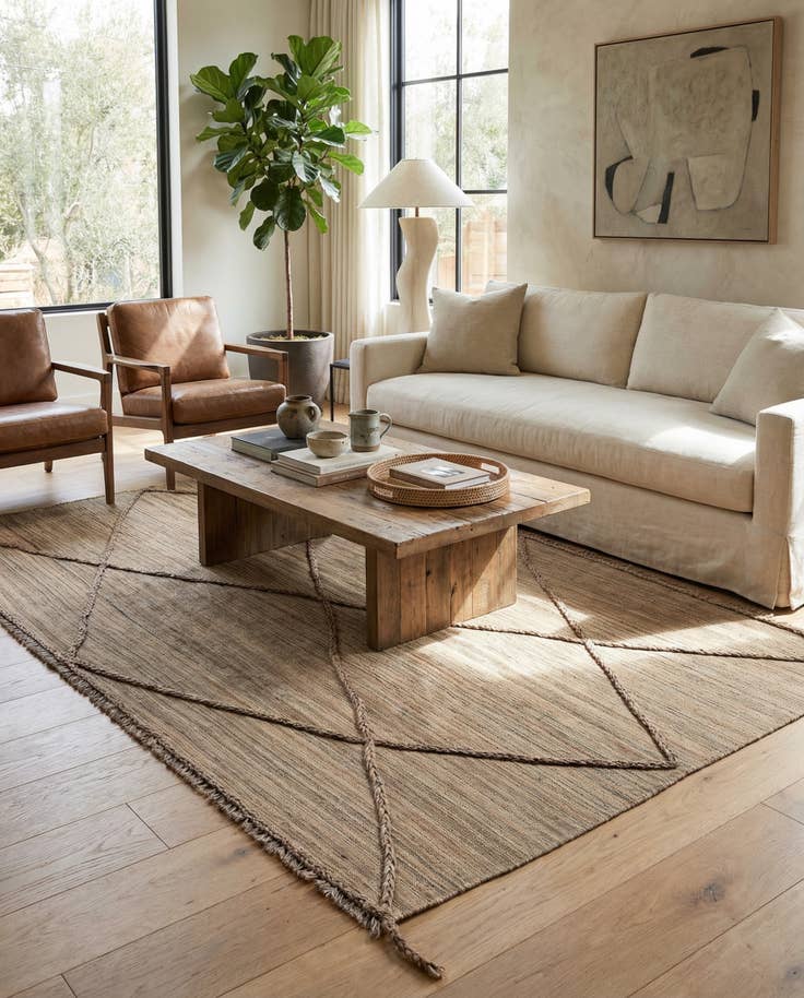 Detail image of 5' x 8' 7 Hand Woven Kilim Modern Wool Rug