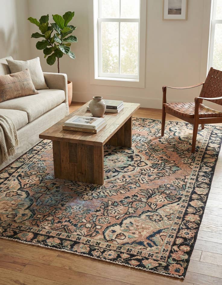 Detail image of  4' x 6' 3  Hand Knotted Ultra Vintage Persian Wool Rug