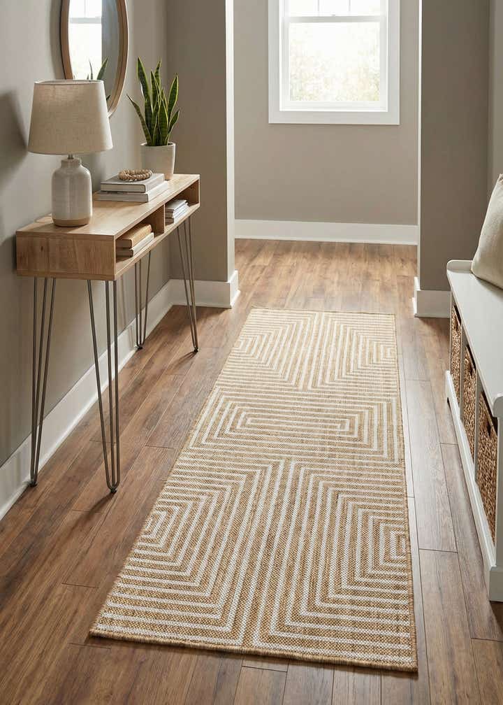 2' x 5' 3 Easy-Clean Modern Indoor / Outdoor Runner Rug
