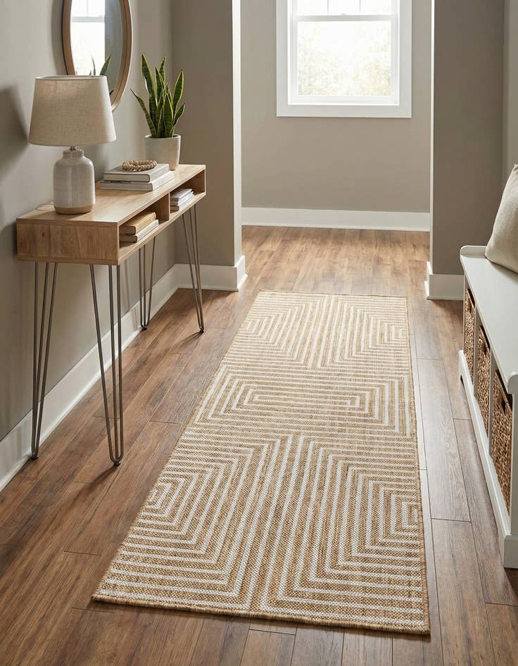 Detail image of 2' x 5' 3  Washable Modern Indoor / Outdoor Runner Rug