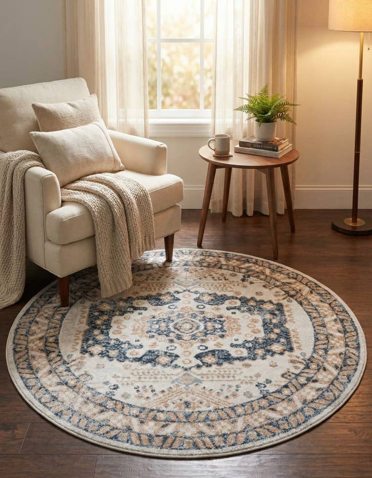 Detail image of  3' x 3' Oxford Round Rug