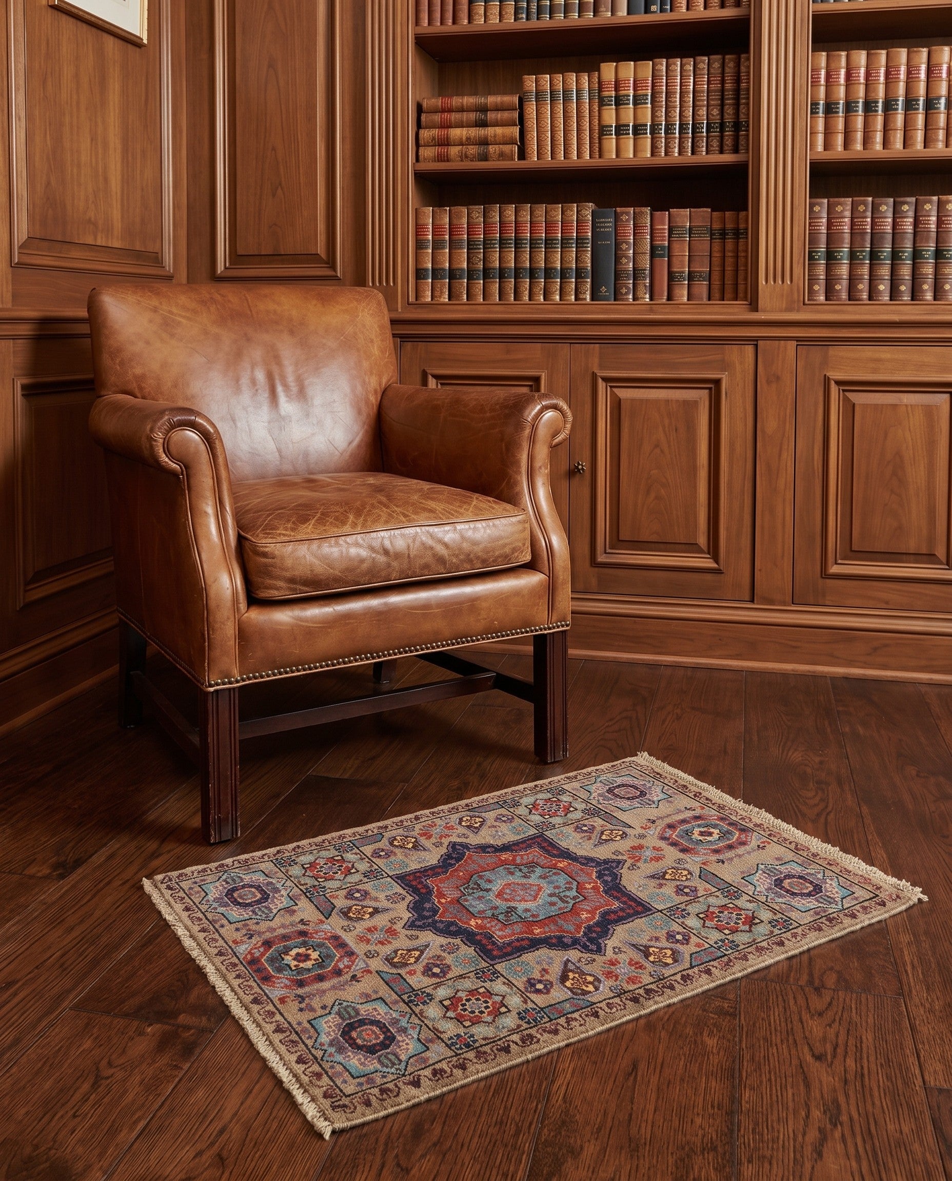 2' x 2' 11 Hand Knotted Mamluk Ziegler Rug