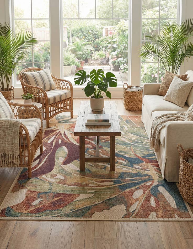 Detail image of  7' x 10'  Washable Baja Indoor / Outdoor Rug