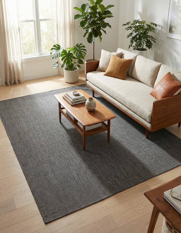 Detail image of 10' x 14' 1  Washable Solid Indoor / Outdoor Rug