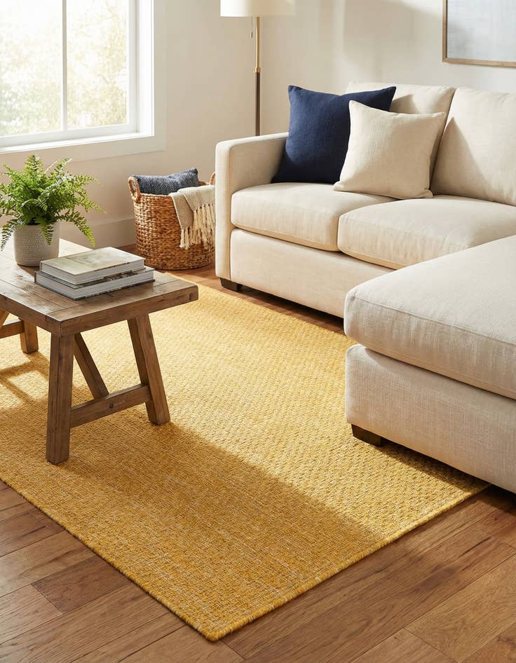 Detail image of 3' x 5' 3  Washable Solid Indoor / Outdoor Rug