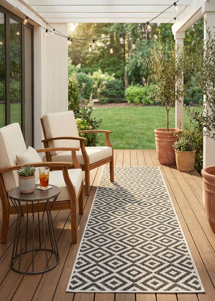 2' x 7' Easy-Clean Jill Zarin Costa Rica Indoor / Outdoor Runner Rug
