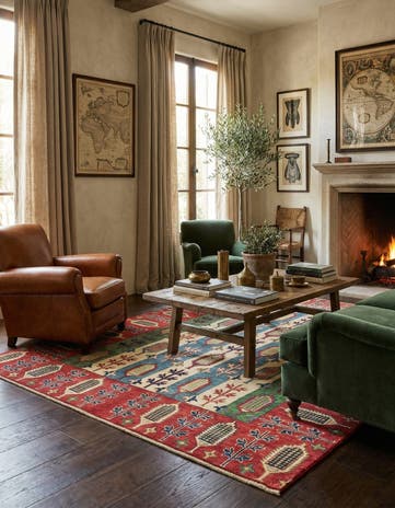 5' 6 x 8' Hand Knotted Kazak Rug