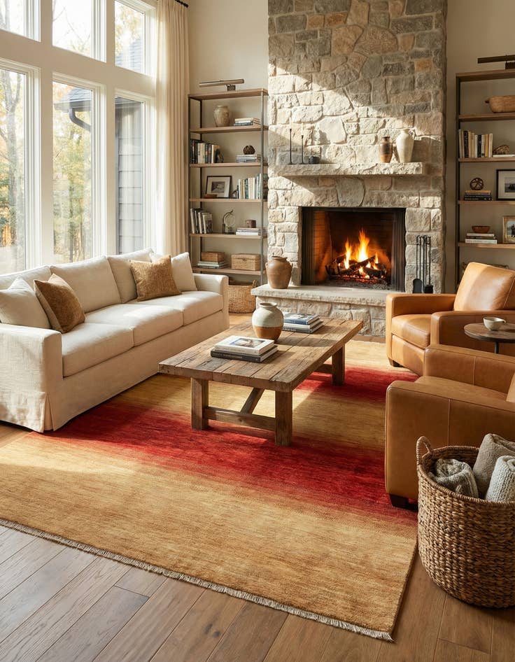 Detail image of 8' 1 x 12' Kamla Wool Rug