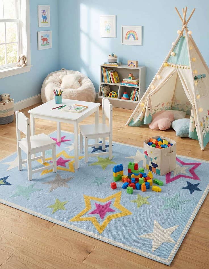 Detail image of 5' 3 x 7' 7  Washable  Indoor / Outdoor Rug