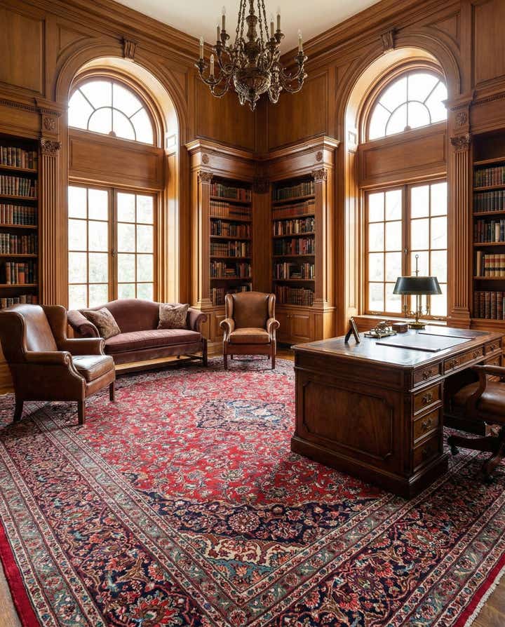 9' 8 x 13' Hand Knotted Mashad Persian Wool Rug