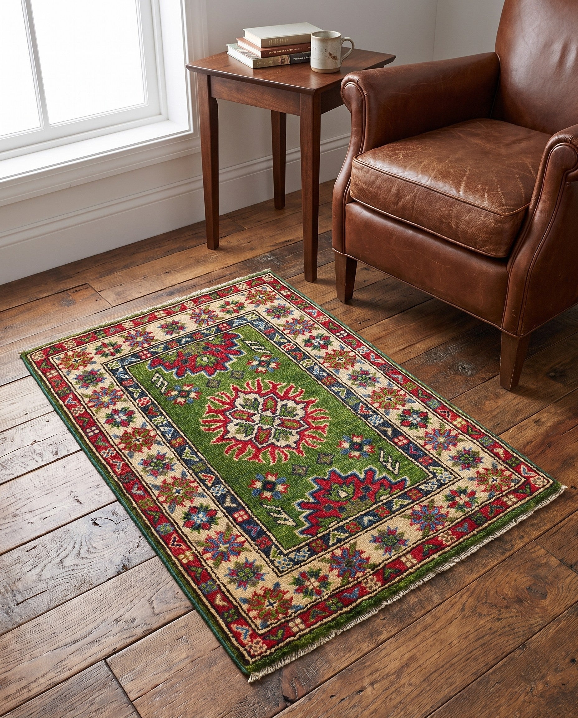 2' x 3' Hand Knotted Kazak Rug