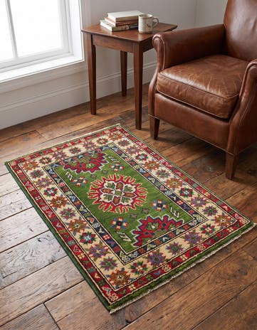 2' x 3' Hand Knotted Kazak Rug