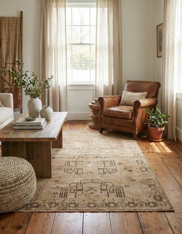 3' 6 x 6' 2 Hand Knotted Ultra Vintage Persian Wool Rug