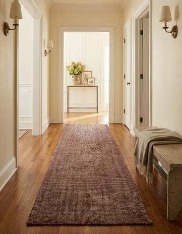 Mocha Brown Hand Woven Jill Zarin English Manor Wool Runner Rug