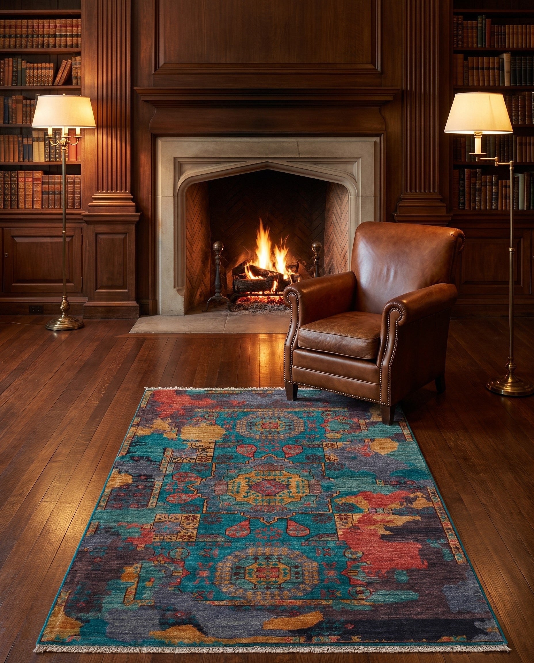 3' 3 x 4' 11 Hand Knotted Mamluk Ziegler Rug