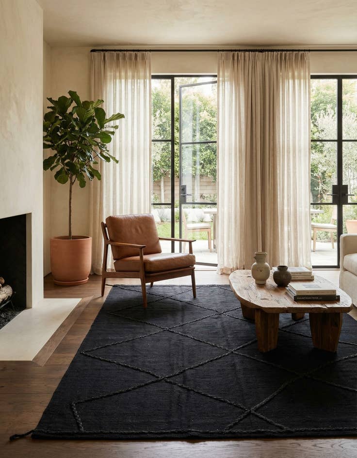 Detail image of 5' 7 x 7' 10 Hand Woven Kilim Modern Wool Rug