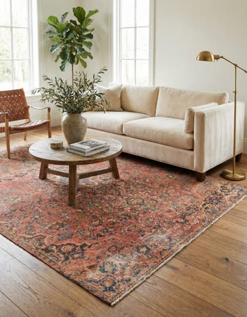 4' x 6' 7 Hand Knotted Ultra Vintage Persian Wool Rug