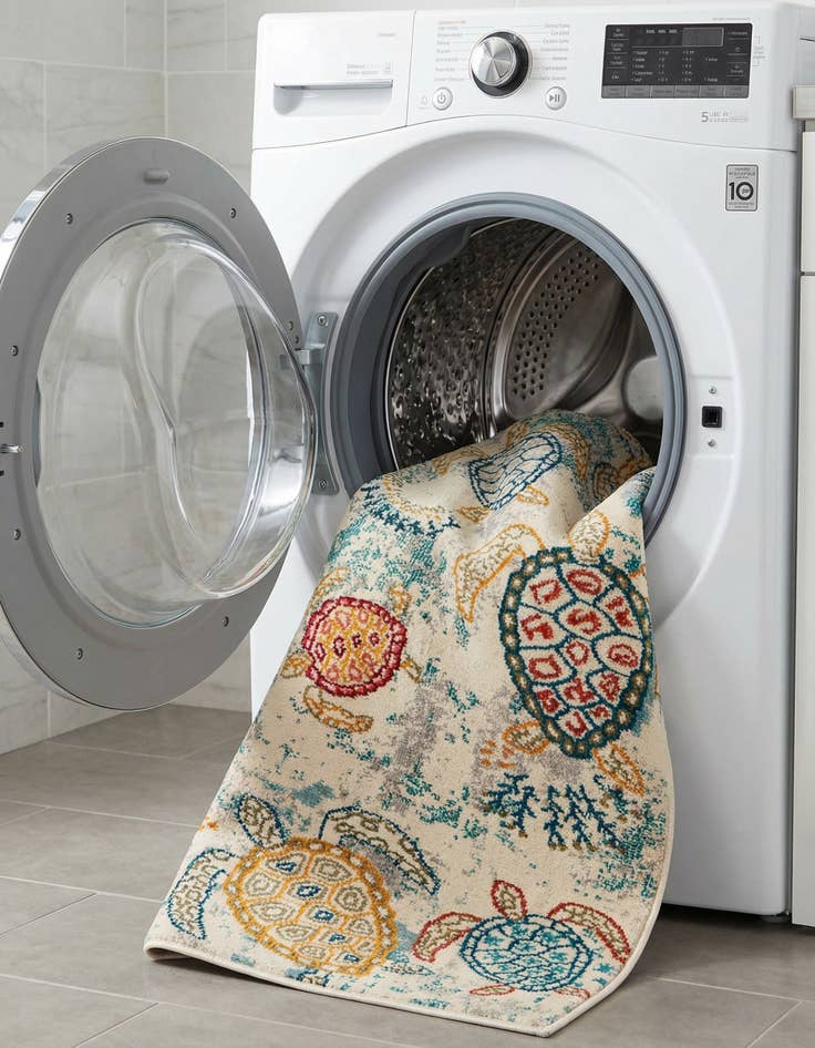 Detail image of 2' 7 x 12'  Washable Capri Runner Rug