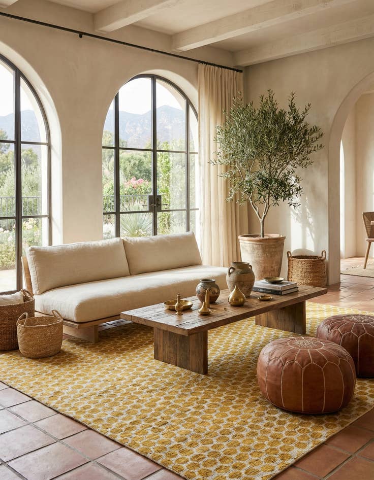 Detail image of 6' x 9' 1  Hand Knotted Moroccan Wool Rug