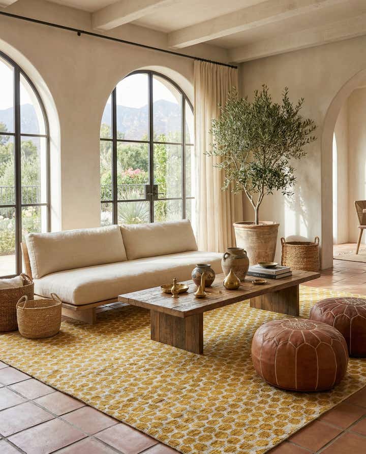 6' x 9' 1 Hand Knotted Moroccan Wool Rug
