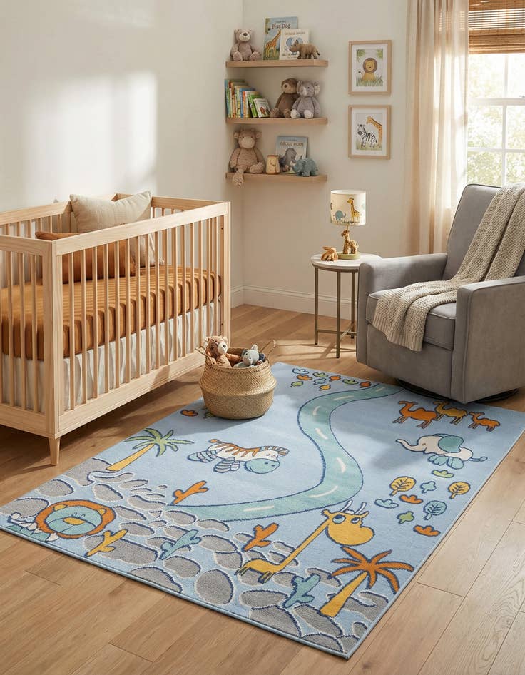 Detail image of 5' 3 x 7' 7  Washable  Indoor / Outdoor Rug