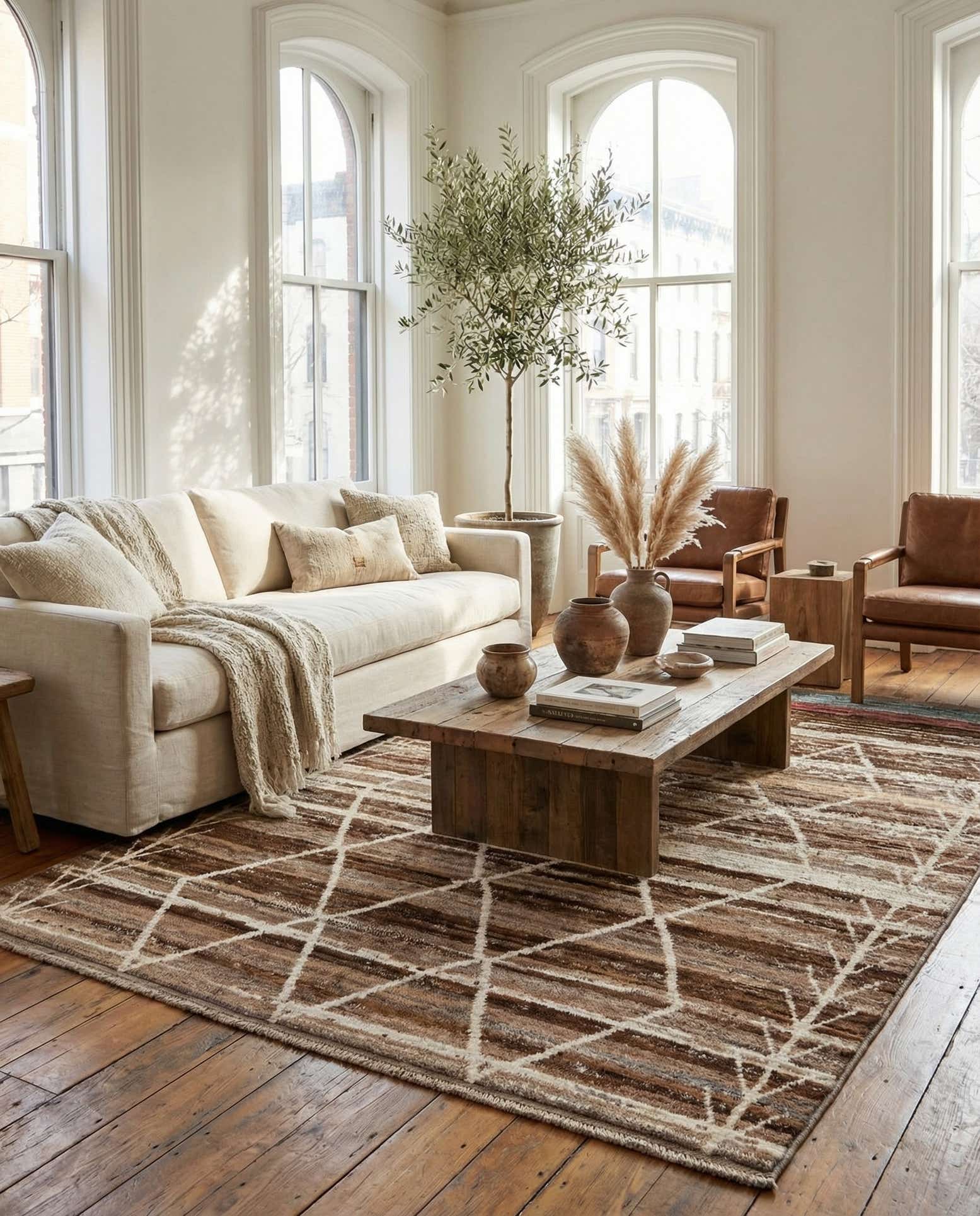 5' 7 x 7' 10 Hand Knotted Moroccan Wool Rug