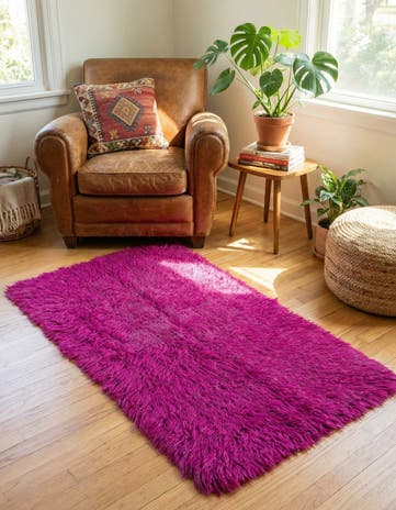 2' 1 x 3' 10 Hand Knotted Moroccan Wool Runner Rug