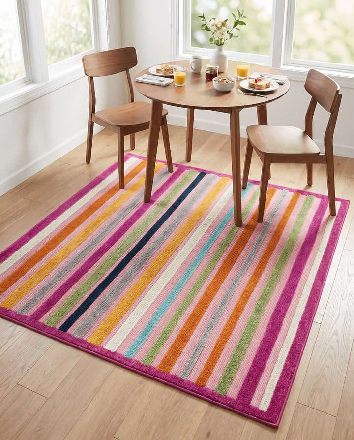 5' 3 x 5' 3 Easy-Clean Aruba Indoor / Outdoor Square Rug