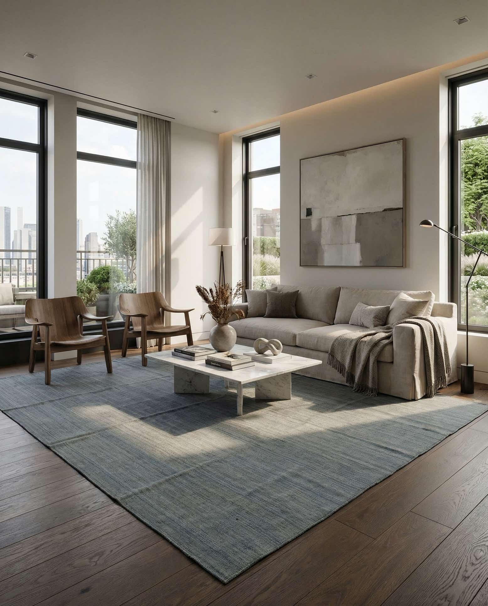 10' x 11' 7 Hand Woven Kilim Modern Wool Rug
